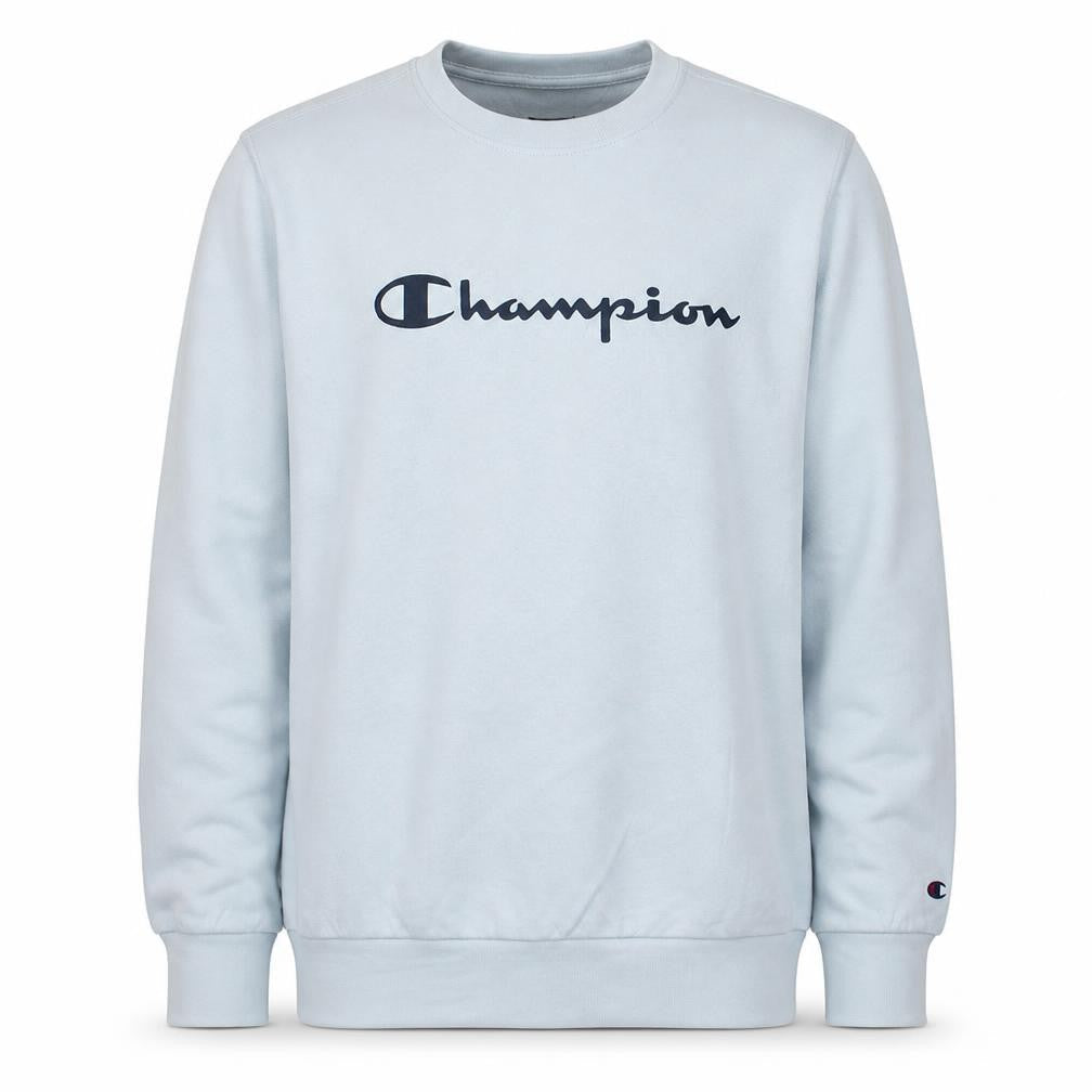 Champion Boys White 2XL Crew Neck Logo Sweatshirt Cotton Blend
