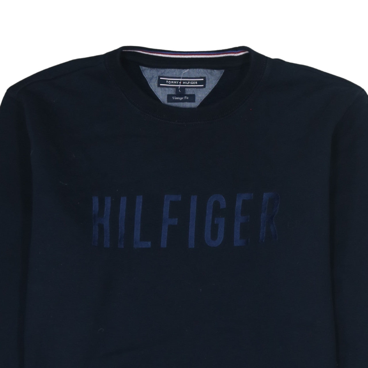 Tommy Hilfiger Men's Blue Vintage Fit Logo Sweatshirt L