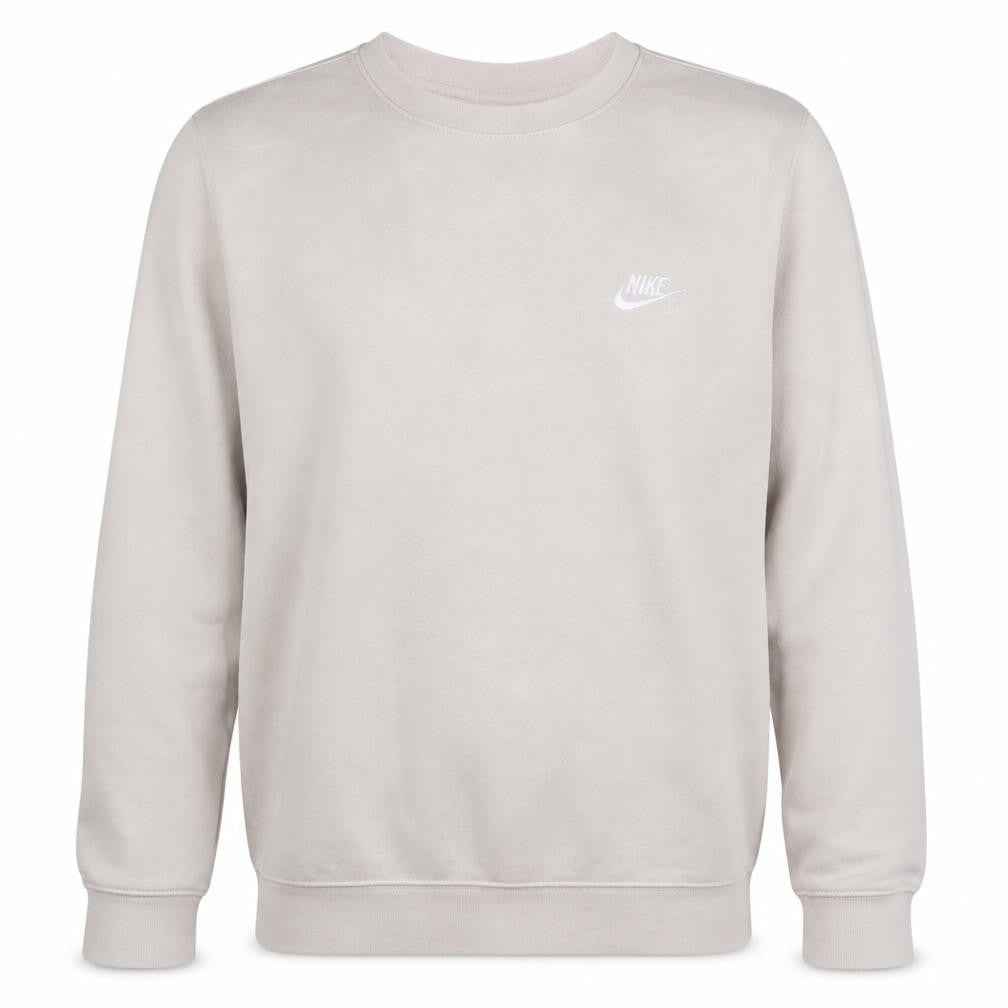 Nike Men's Beige Small Pullover Fleece Sweatshirt Crew Neck