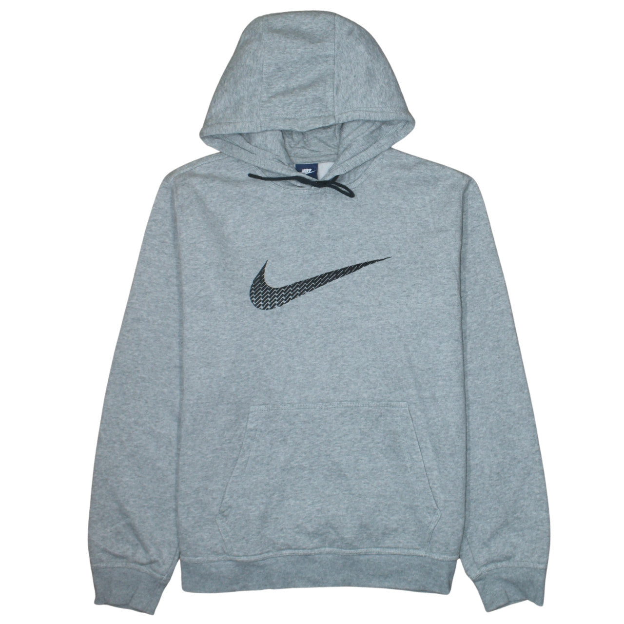 Nike Men's Grey XL Pullover Hoodie with Black Logo