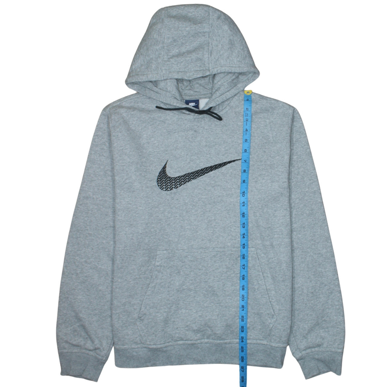 Nike Men's Grey XL Pullover Hoodie with Black Logo