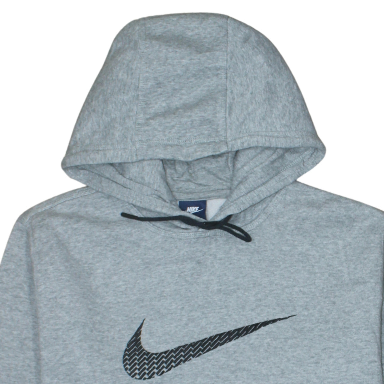 Nike Men's Grey XL Pullover Hoodie with Black Logo