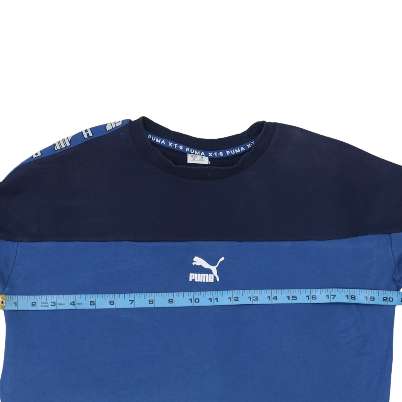 Puma Boys Blue Colourblock Crew Neck Sweatshirt 15-16 Years