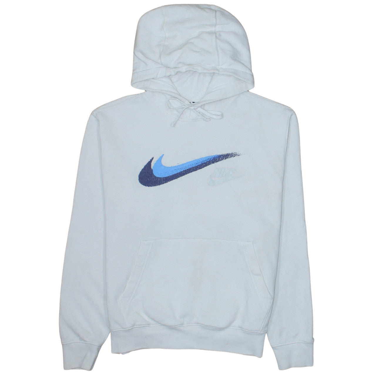 Nike Men's White Swoosh Pullover Hoodie Small Regular Fit