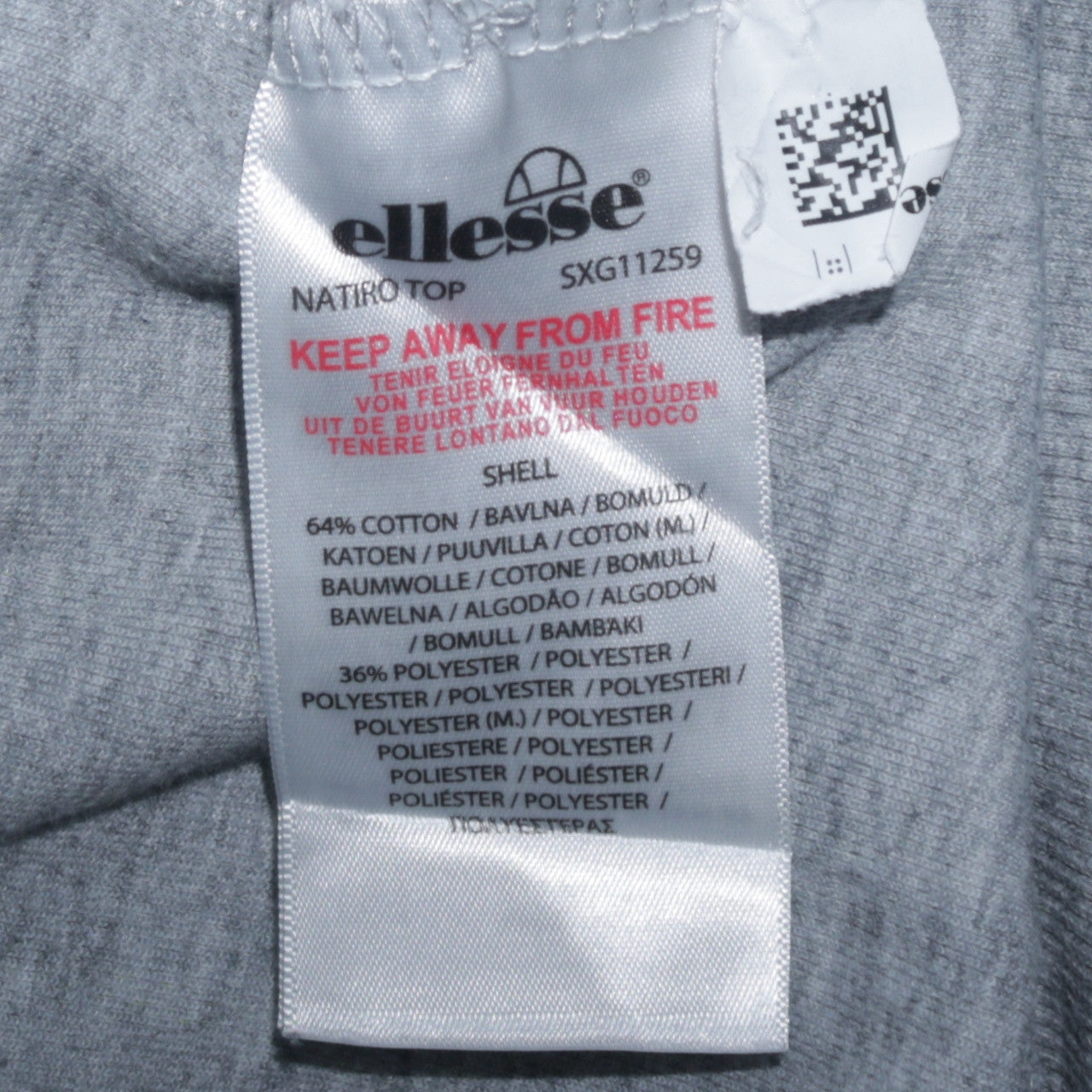 Ellesse Men's Grey Full Zip Hoodie Size M Regular Fit Logo Sportswear