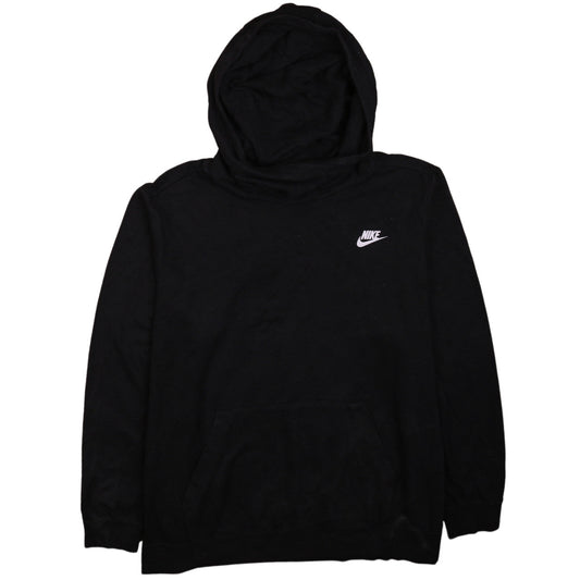 Nike Men's Black Pullover Hoodie 2XL Regular Fit Logo Fleece