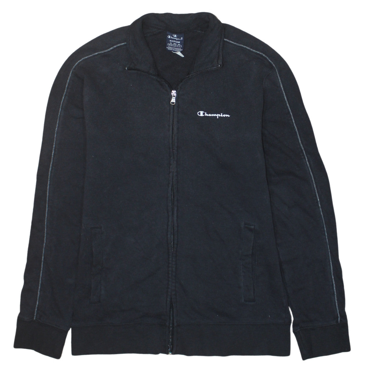 Champion Mens Black Full Zip Sweatshirt Jacket Medium Regular Fit