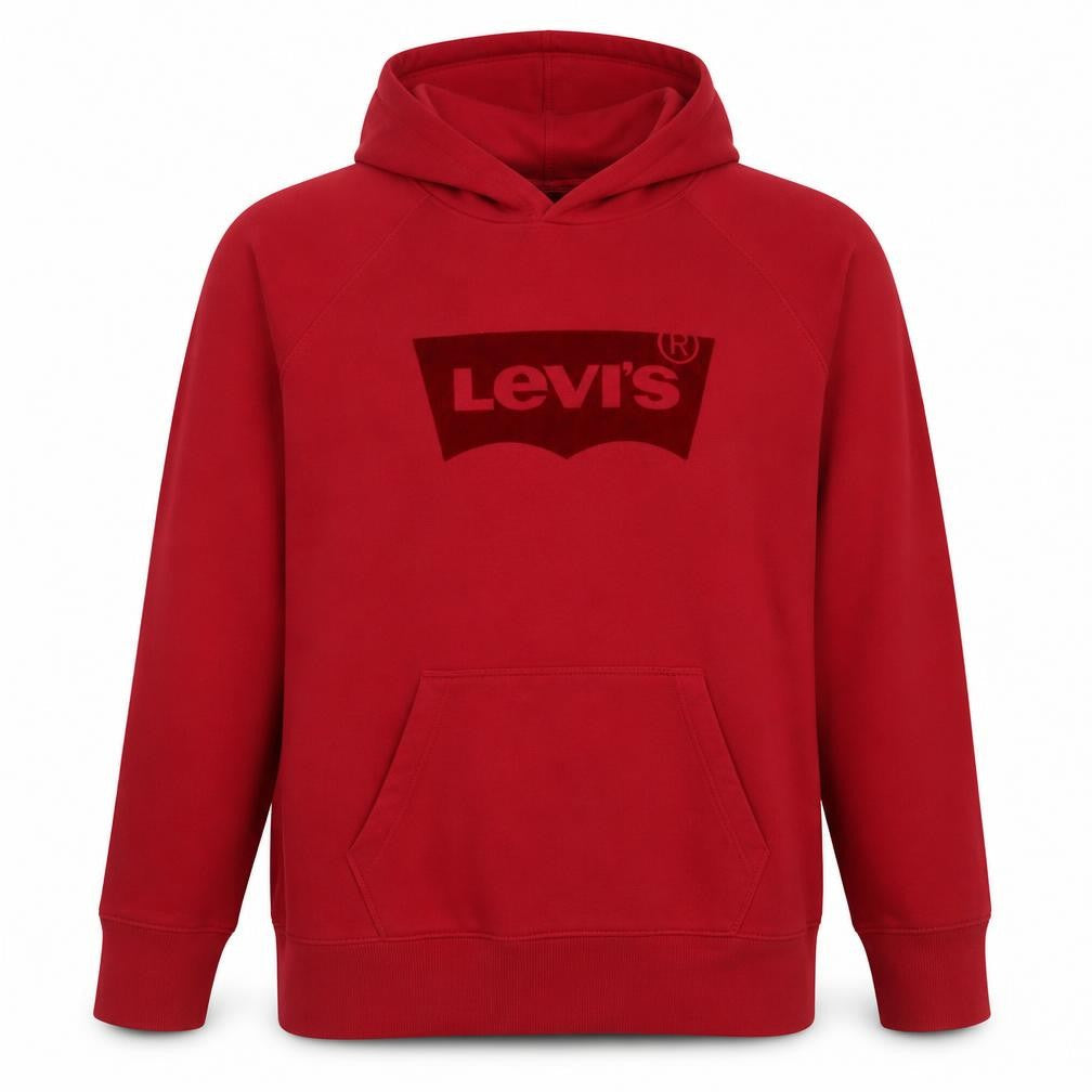 Levi's Men's Red XL Pullover Hoodie with Logo Graphic