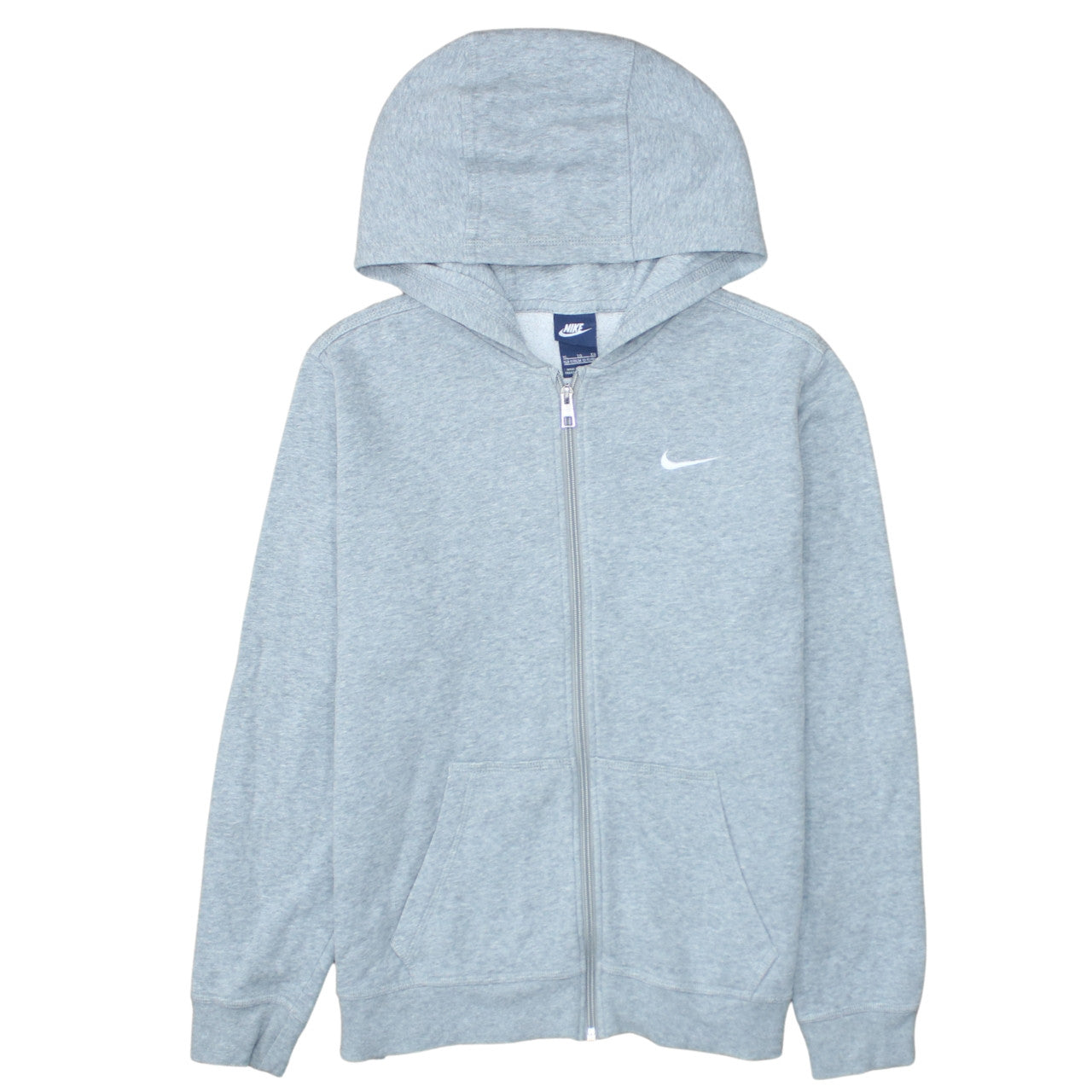 Nike Boys Grey Full Zip Hoodie XL 13-15 Years Hooded Sweatshirt
