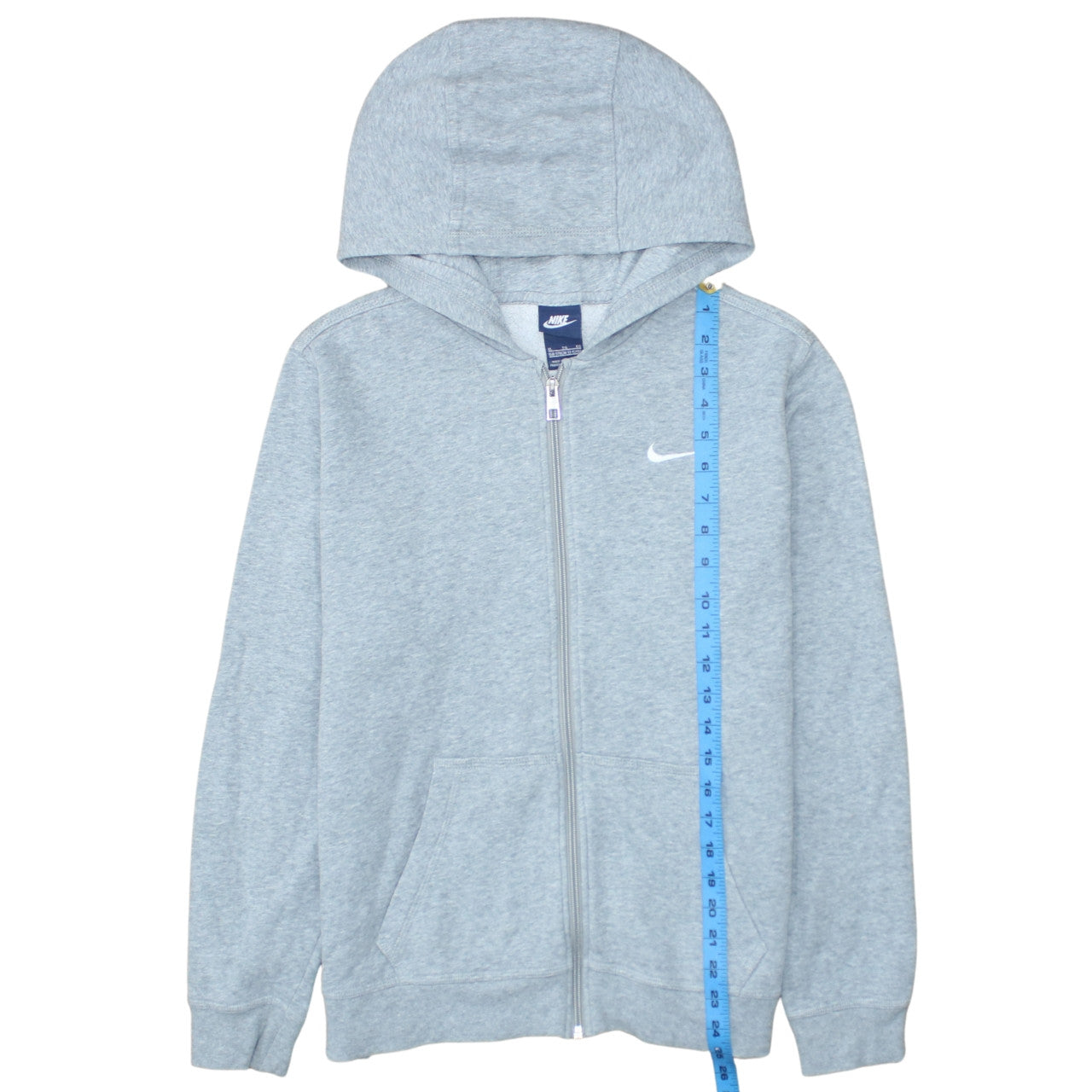 Nike Boys Grey Full Zip Hoodie XL 13-15 Years Hooded Sweatshirt