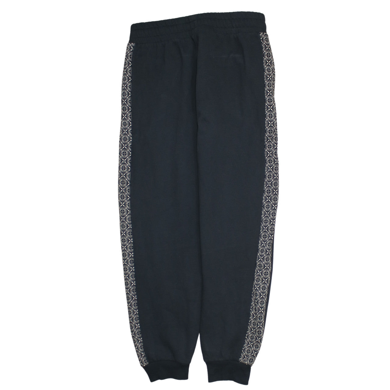 Puma Womens Black Jogger Sweatpants M Elastic Waist Cuffed Trim Fleece
