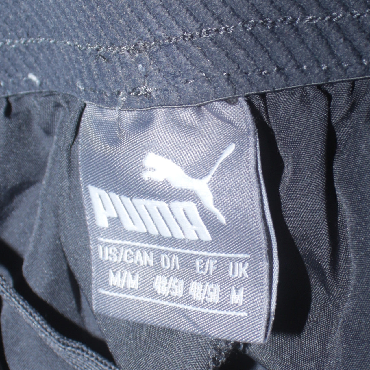Puma Womens Black Jogger Sweatpants M Elastic Waist Cuffed Trim Fleece