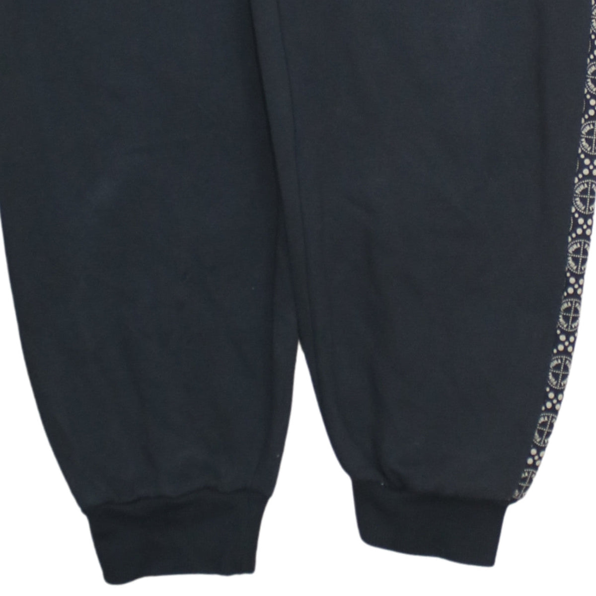 Puma Womens Black Jogger Sweatpants M Elastic Waist Cuffed Trim Fleece