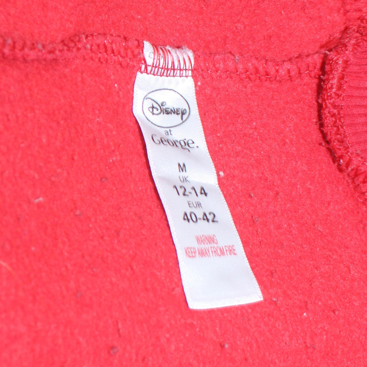 Disney at George Womens Red Sequin Christmas Sweatshirt Size 12-14