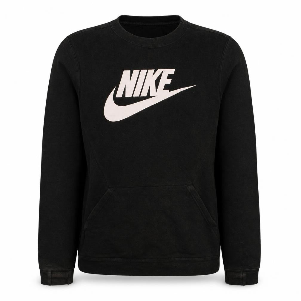 Nike Boys Black XL Pullover Sweatshirt Fleece Crew Neck Logo Sportswear