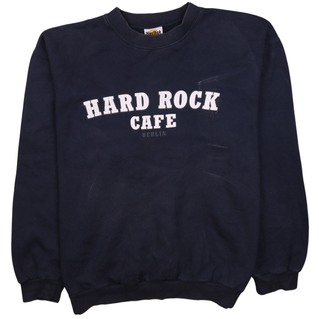 Hard Rock Cafe Berlin Blue Mens Large Pullover Crew Neck Sweatshirt