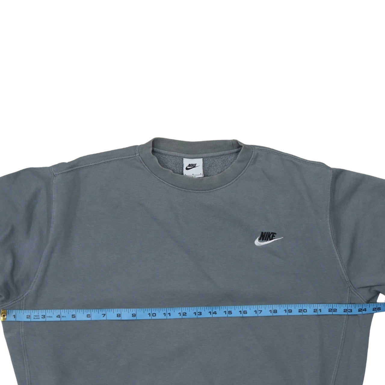 Nike Men Grey Pullover Logo Sweatshirt M Regular Fit