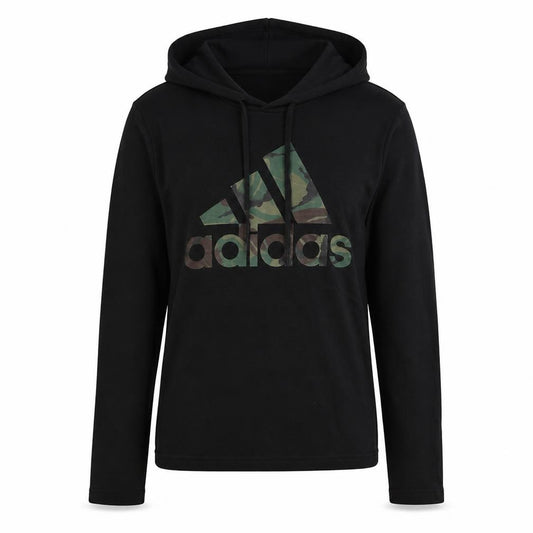 Adidas Womens Black Camo Logo Pullover Hoodie XS