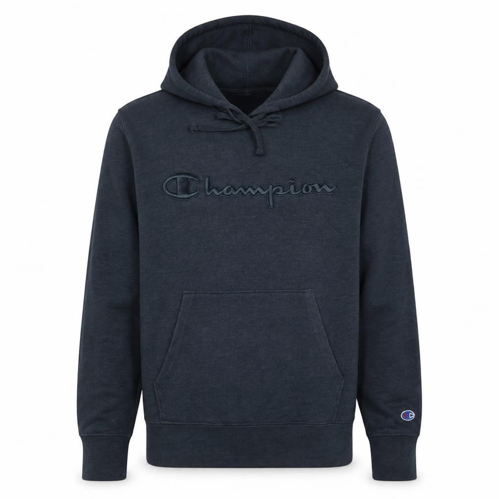 Champion Men’s Grey Pullover Hoodie S Embroidered Logo Fleece