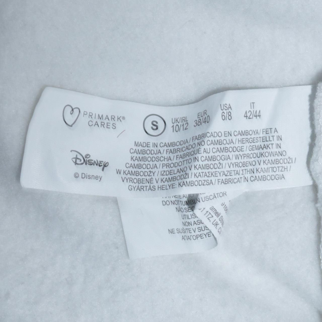 Disney Women White Stitch Hoodie Small Primark Cares Pullover