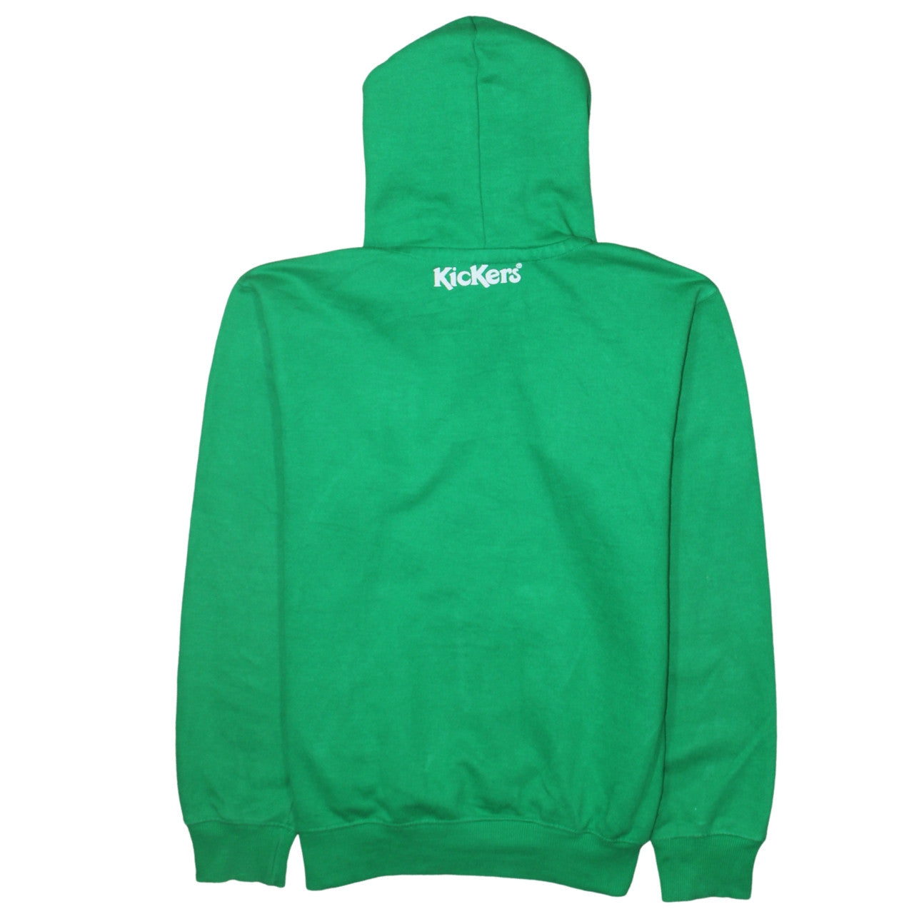 Kickers Mens Green Hoodie Medium Pullover Cotton Blend Graphic Print
