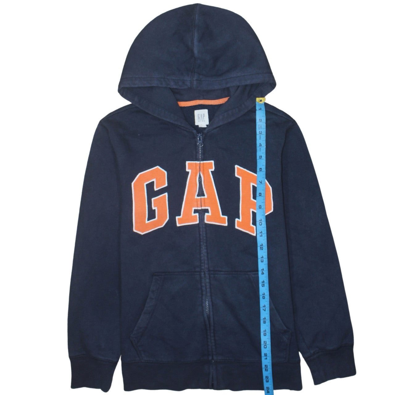 GAP Kids Boys Navy Blue Full Zip Hoodie XL (12-13 Years) Cotton Fleece