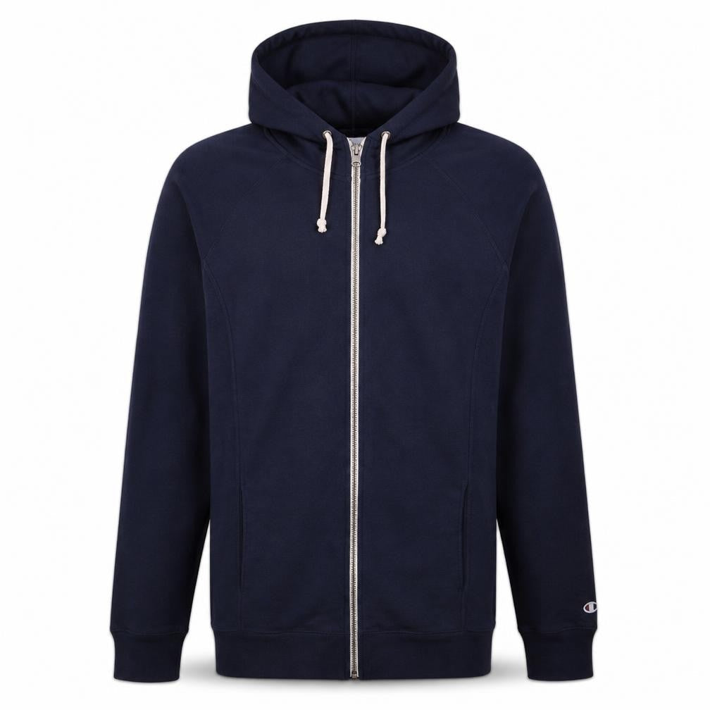 Champion Men's Blue Full Zip Hoodie XL Lightweight Cotton Blend