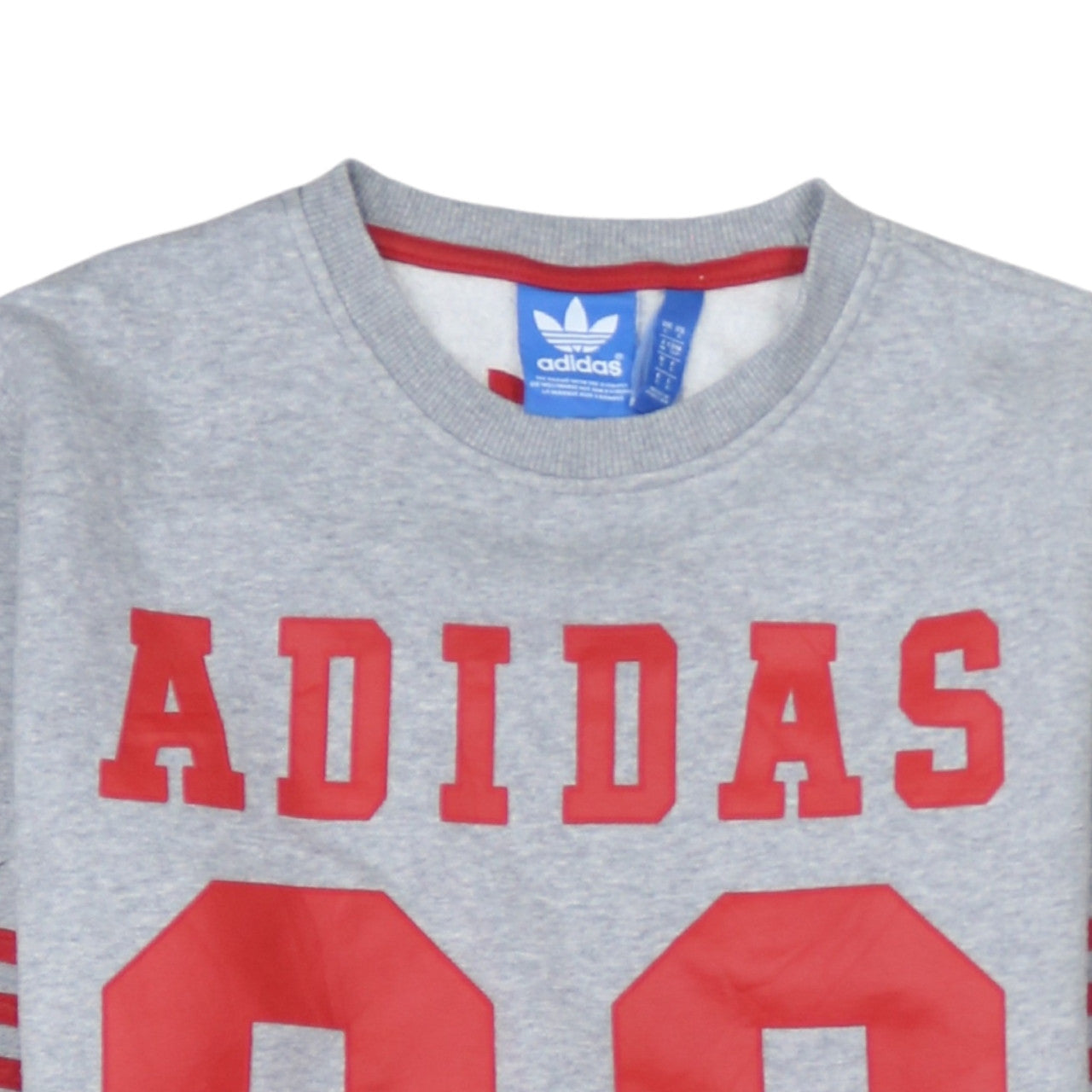 Adidas Originals Grey Red Logo 96 Womens Sweatshirt Size S