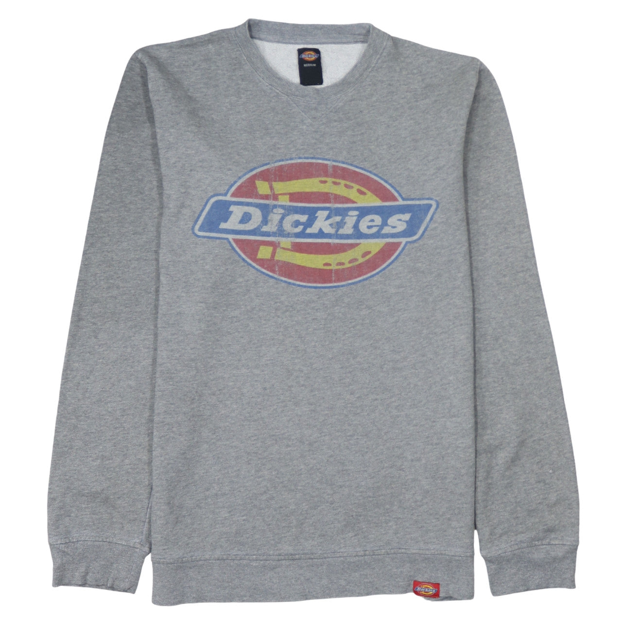 Dickies Men's Grey Medium Athletic Sweatshirt - Logo Print Cotton Blend