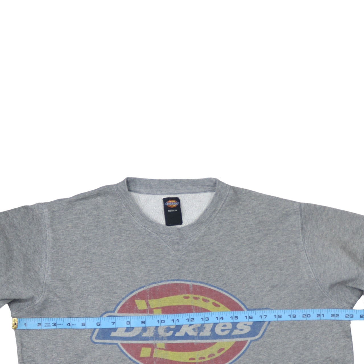 Dickies Men's Grey Medium Athletic Sweatshirt - Logo Print Cotton Blend