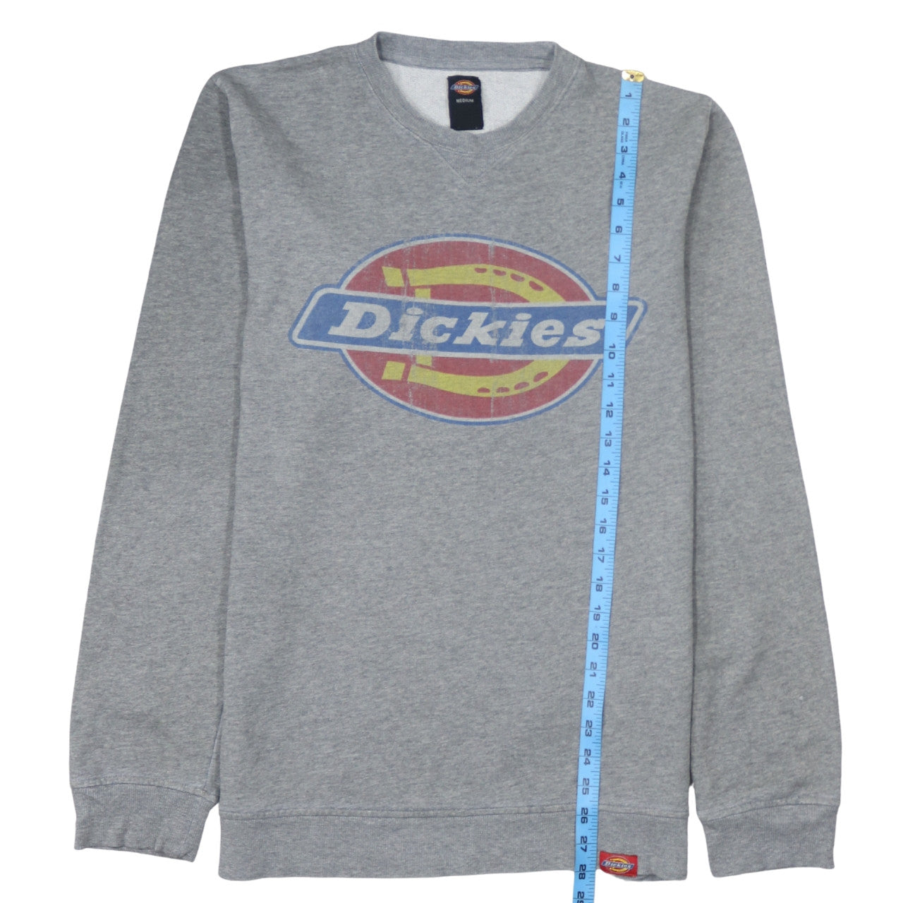 Dickies Men's Grey Medium Athletic Sweatshirt - Logo Print Cotton Blend
