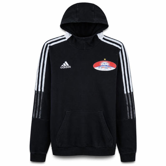 Adidas Men's Black XS Pullover Hoodie with Logo & Stripes