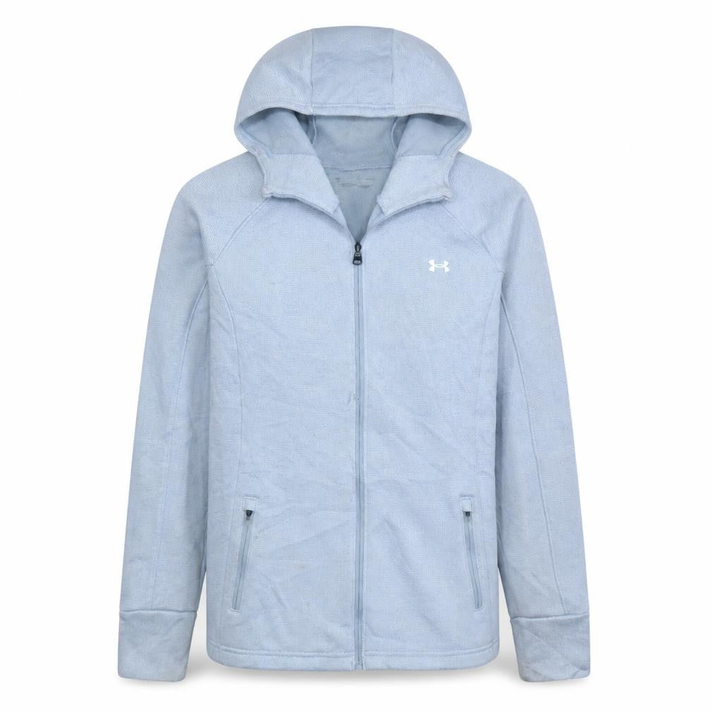 Under Armour Men Grey Small Full Zip ColdGear Hoodie Jacket