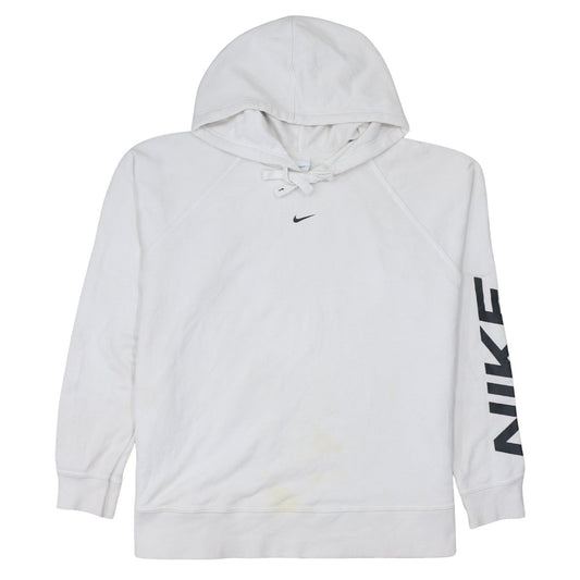 Nike Men’s White Pullover Hoodie Dri-Fit Logo Sportswear Size S