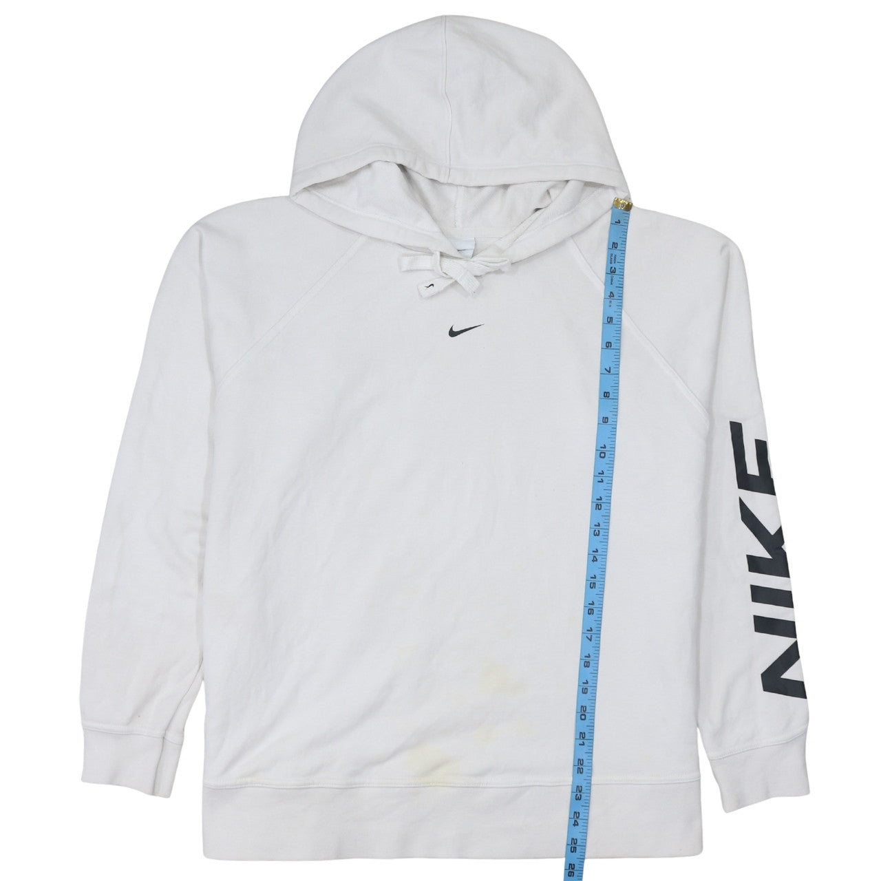 Nike Men’s White Pullover Hoodie Dri-Fit Logo Sportswear Size S