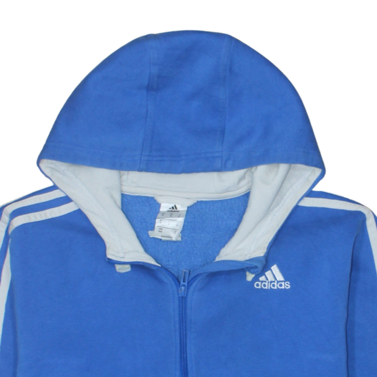 Adidas Men’s Blue Full Zip Hoodie Size M Sports Fleece