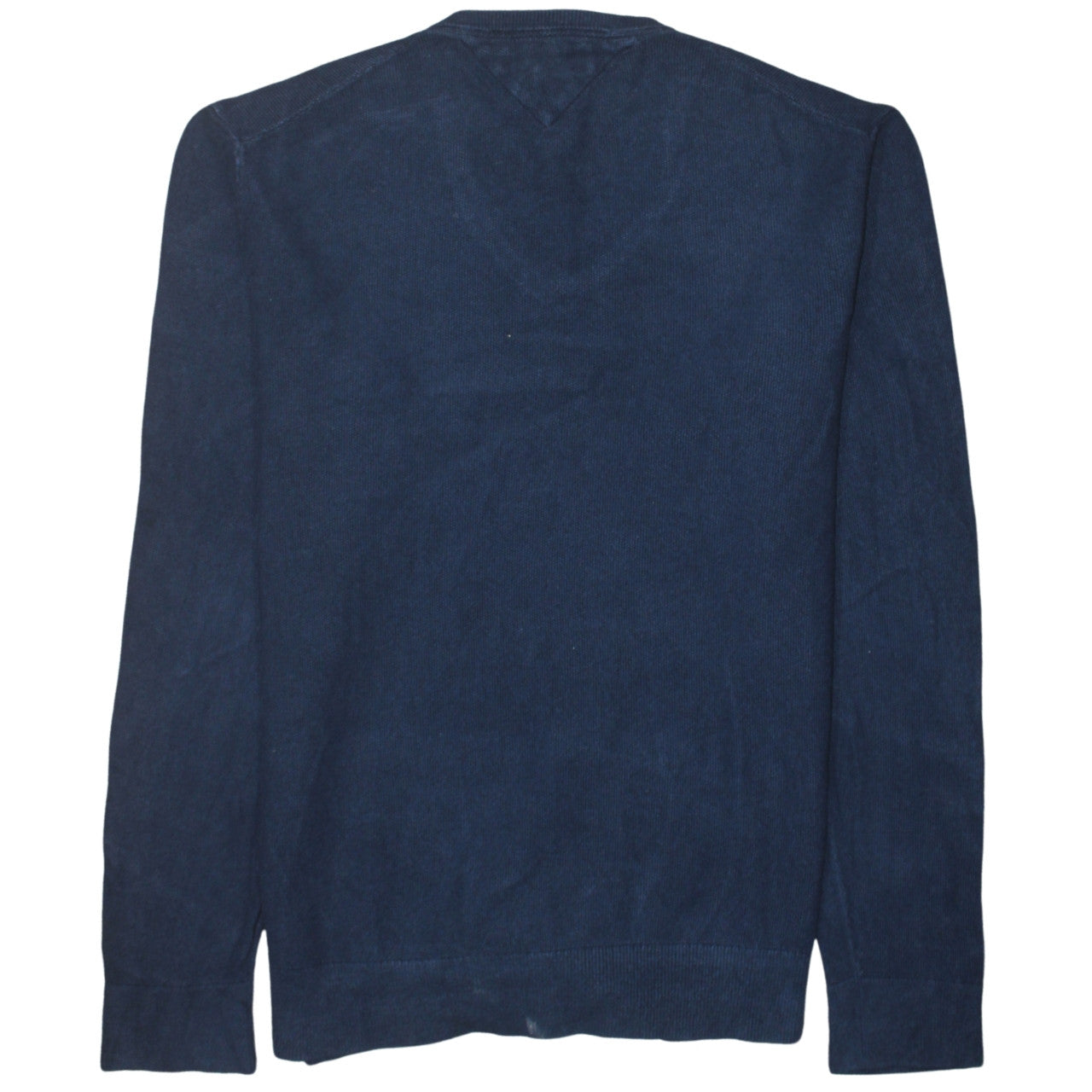 Tommy Hilfiger Men's Blue V-Neck Cotton Pullover Jumper XL