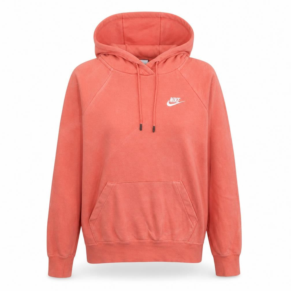 Nike Womens Coral Pullover Hoodie XS Cotton Blend Logo Casual