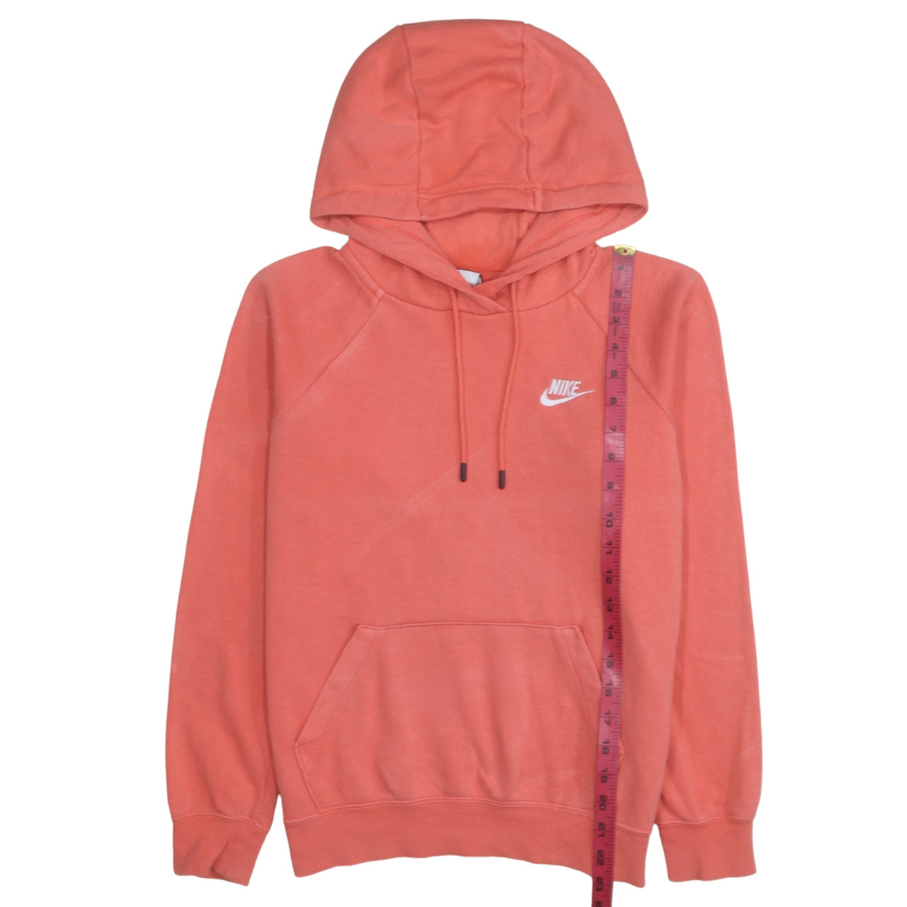 Nike Womens Coral Pullover Hoodie XS Cotton Blend Logo Casual