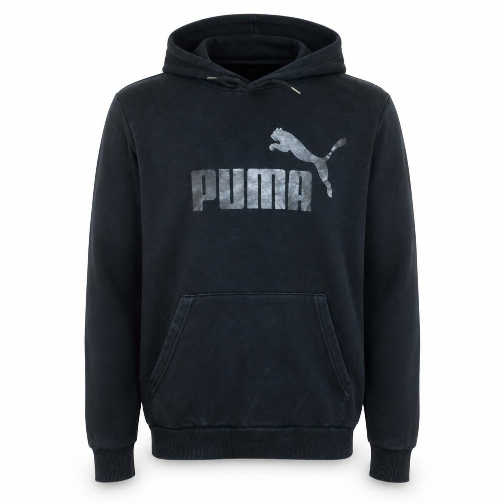 Puma Mens Black Pullover Hoodie Small Regular Fit Fleece Sweatshirt