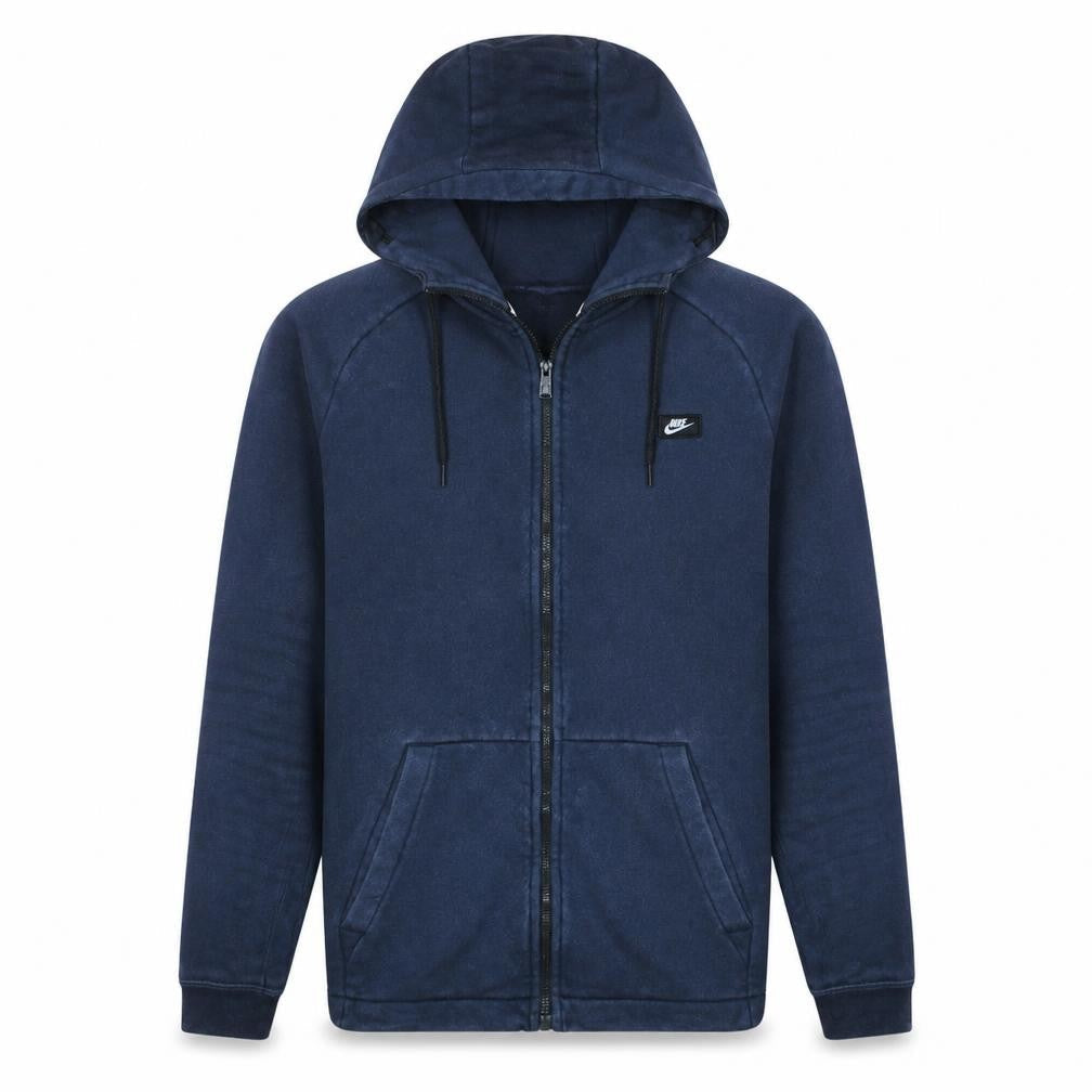 Nike Men's Blue Full Zip Hoodie Medium Fleece Sweatshirt
