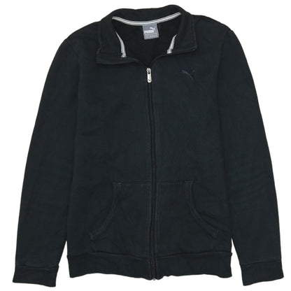 Additional front view of Puma women’s black full zip sweatshirt, size UK 14, cotton blend