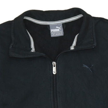 Additional view of Puma women’s black full zip sweatshirt, size UK 14, cotton blend