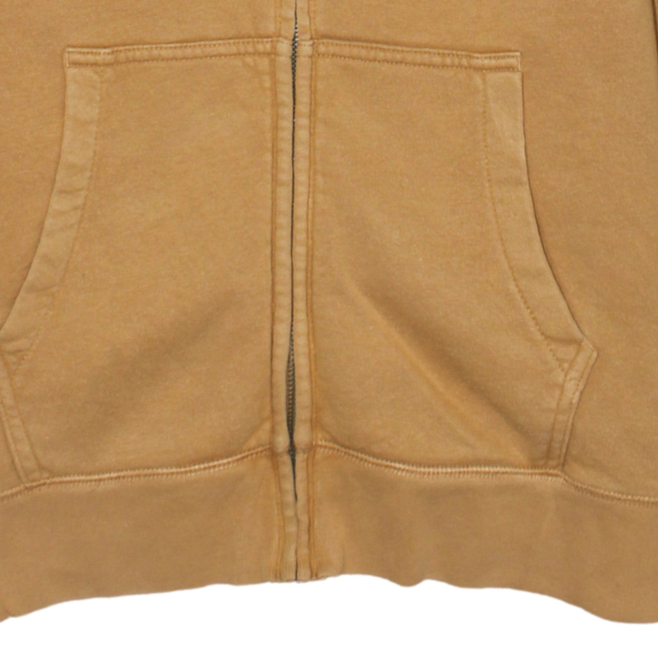 GAP Men's Brown Full Zip Hoodie S Classic Logo Fleece
