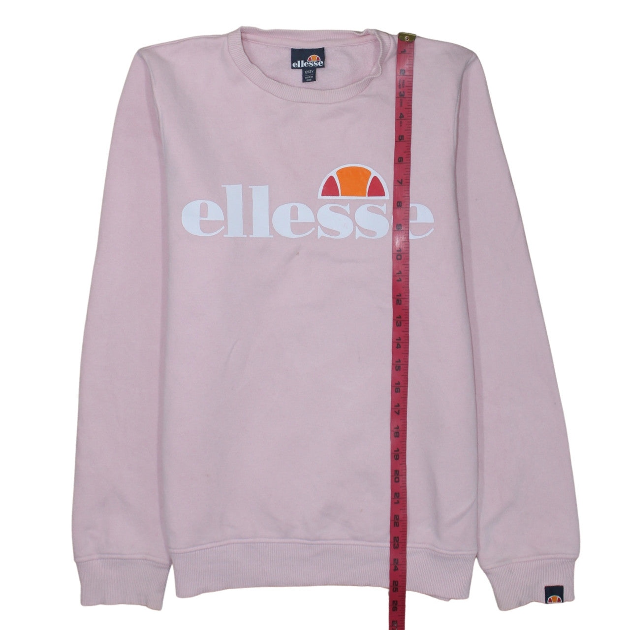 Ellesse Girls Pink Pullover Logo Sweatshirt 12-13 Years Crew Neck Fleece