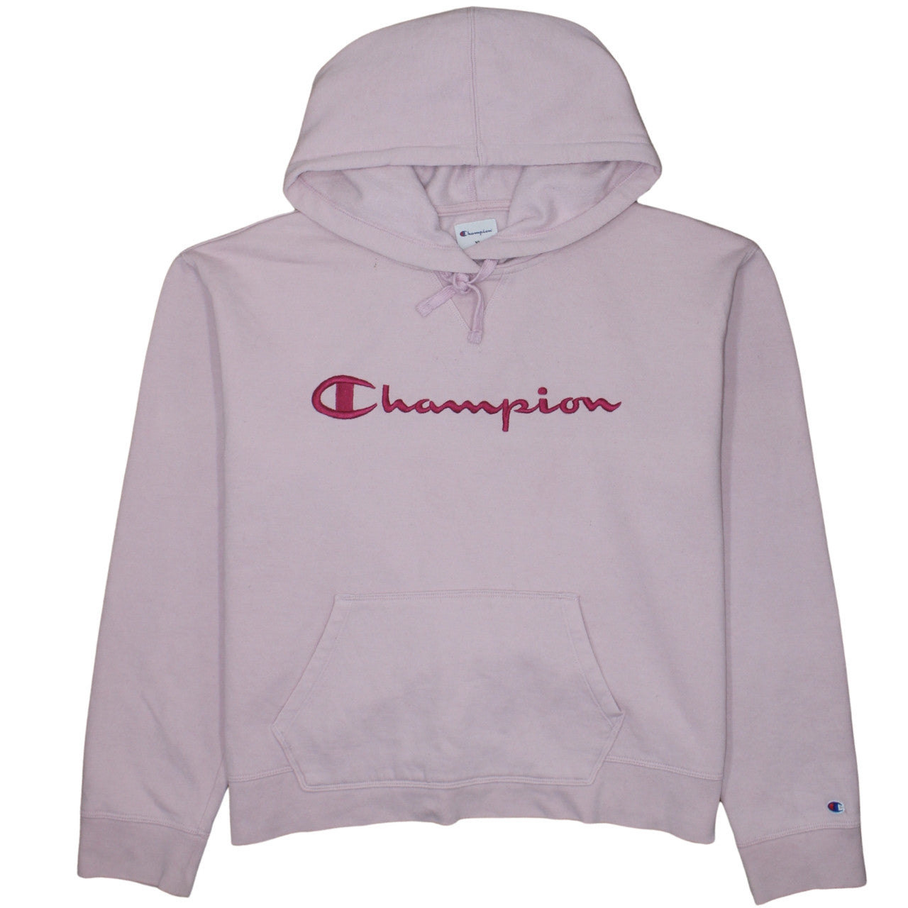 Champion Womens Pink XL Pullover Hoodie Cotton Blend Logo