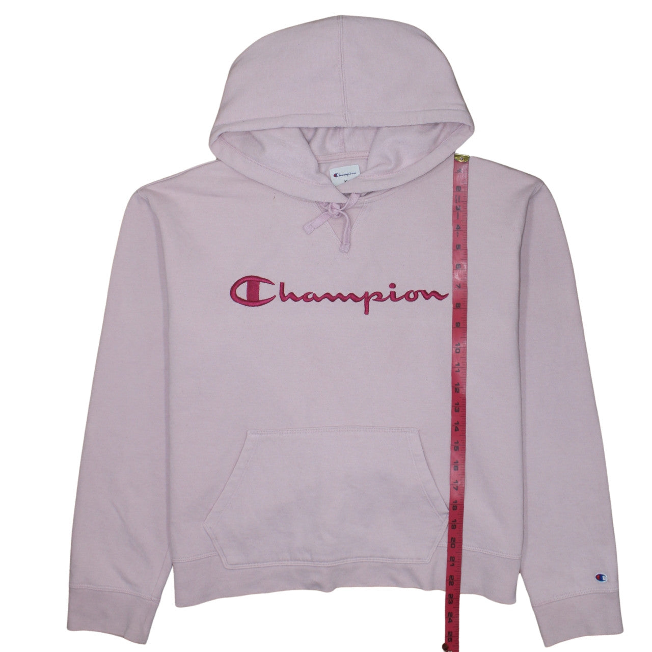 Champion Womens Pink XL Pullover Hoodie Cotton Blend Logo