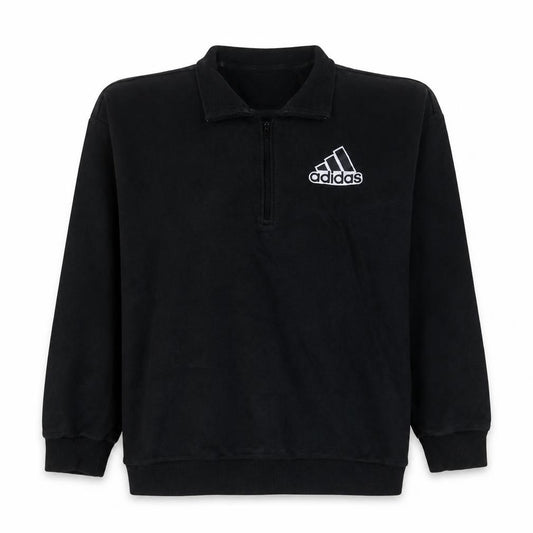 Adidas Women’s Black 1/2 Zip Pullover Sweatshirt L 16-18 Athletic