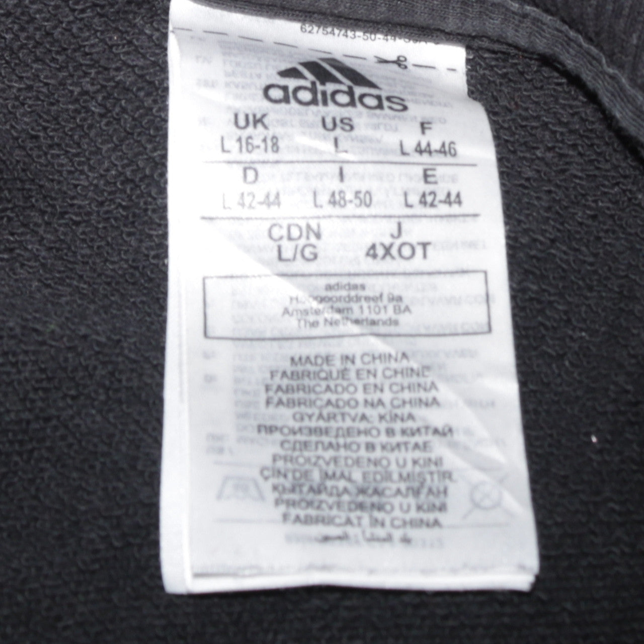 Adidas Women’s Black 1/2 Zip Pullover Sweatshirt L 16-18 Athletic