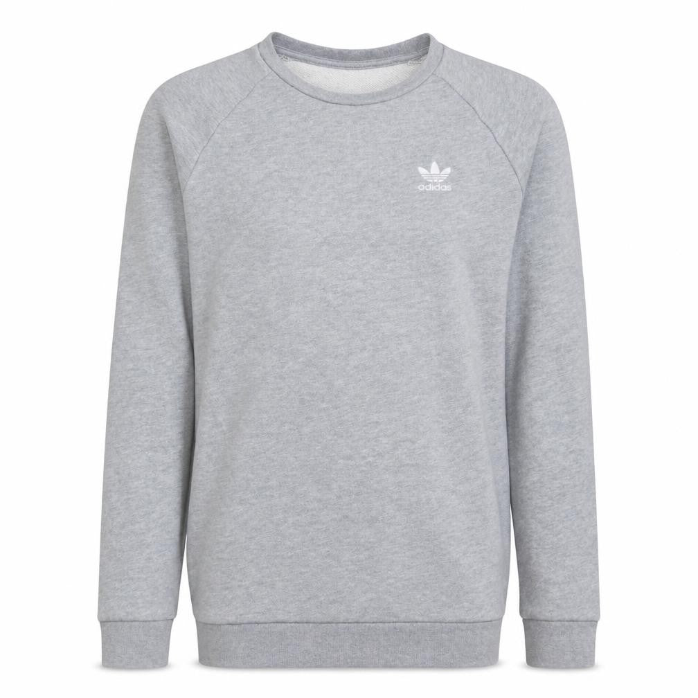 Adidas Men’s Grey Crew Neck Logo Sweatshirt XS Regular Fit